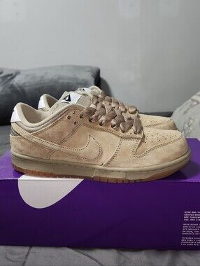 Nike Low-Top Suede Sneakers in Beige/Tan